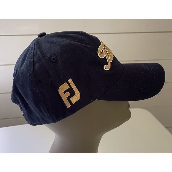 Titleist PRO V1 FJ Embroidered Strap Back Hat/Cap, Blue/Yellow Adjustable - Picture 3 of 6